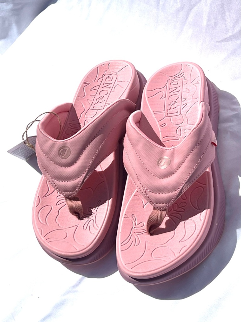 Comfort Fit Pink Women's Thong Sandals - Cushioned‎ Support